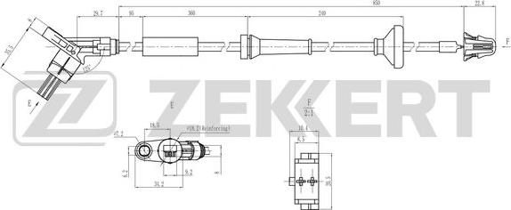 Zekkert se-6233 - Датчик ABS, частота вращения колеса autodnr.net