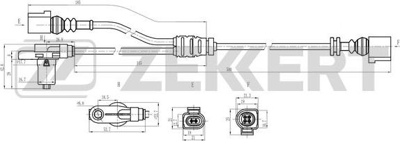 Zekkert se-6239 - Датчик ABS, частота вращения колеса autodnr.net