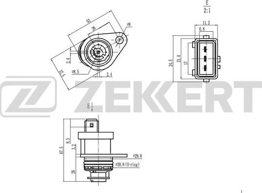 Zekkert SE-8506 - Датчик швидкості, спідометра autocars.com.ua