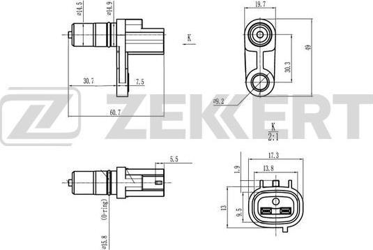 Zekkert SE-8516 - Датчик скорости, спидометр autodnr.net