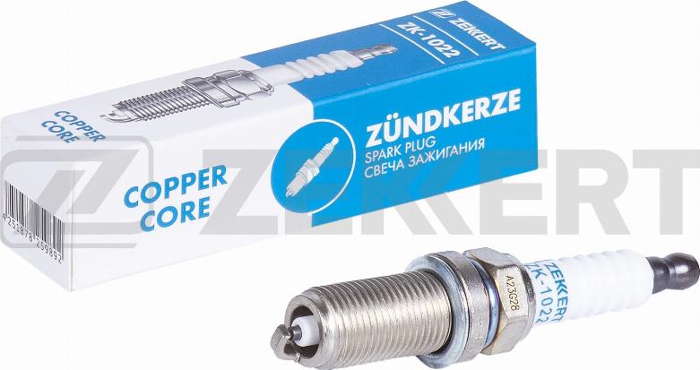 Zekkert ZK-1022 - Свеча зажигания аналог NGK 7113  цена за 1 шт. Peugeot 206 99-  407 04-  307 00-  Citroen C4 04- autodnr.net