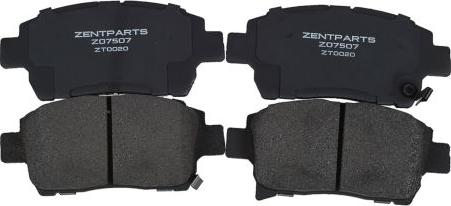 ZENTPARTS Z07507 - Тормозные колодки, дисковые, комплект autodnr.net