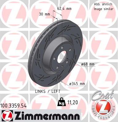 Zimmermann 100.3359.54 - Тормозной диск autodnr.net