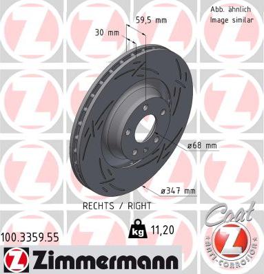 Zimmermann 100.3359.55 - Тормозной диск autodnr.net