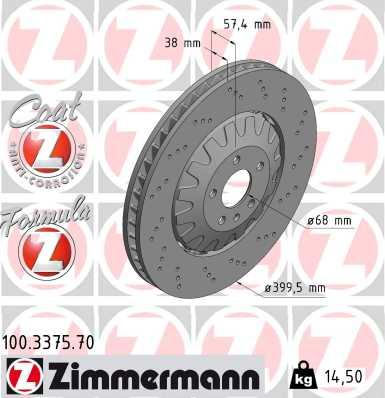 Zimmermann 100.3375.70 - Гальмівний диск autocars.com.ua