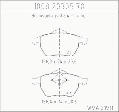 Zimmermann 10082030570 - Гальмівні колодки, дискові гальма autocars.com.ua