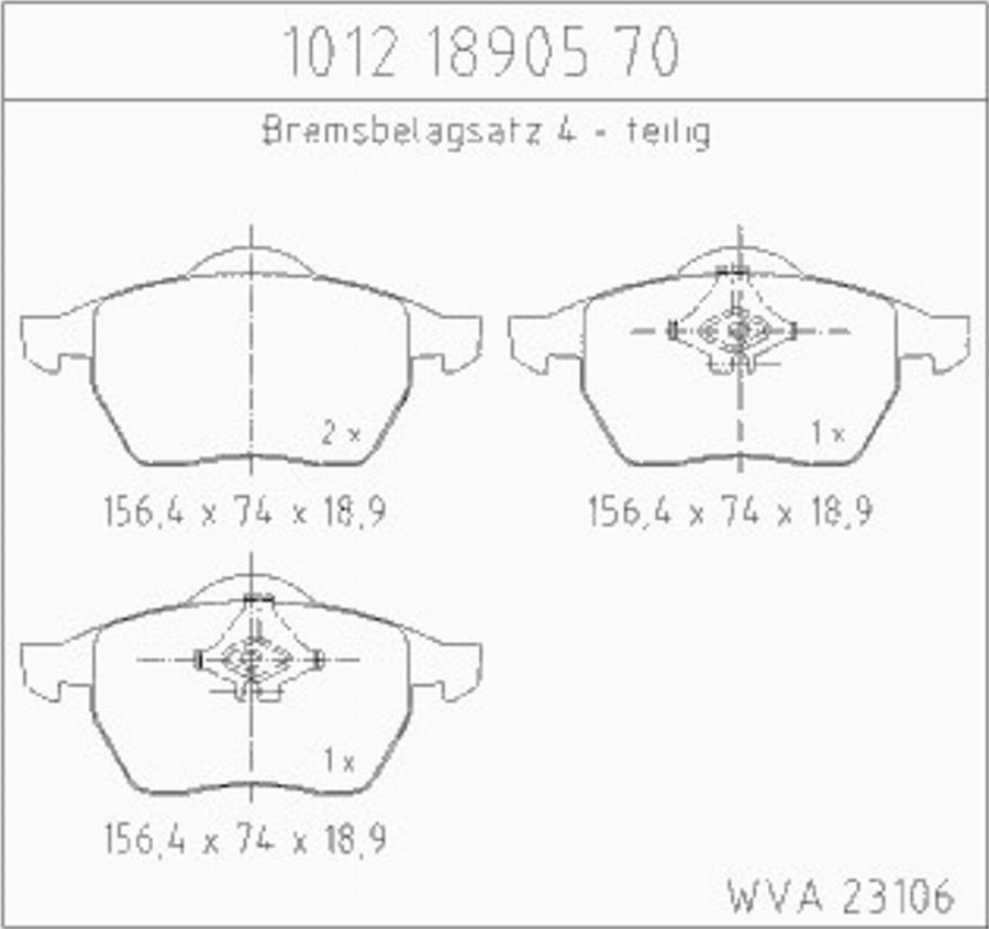 Zimmermann 10121890570 - Тормозные колодки, дисковые, комплект autodnr.net