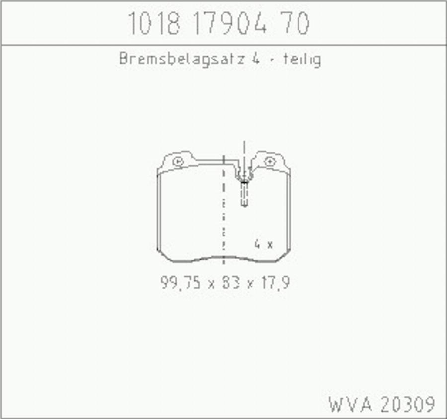 Zimmermann 10181790470 - Тормозные колодки, дисковые, комплект avtokuzovplus.com.ua