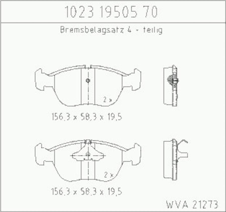 Zimmermann 10231950570 - Тормозные колодки, дисковые, комплект autodnr.net