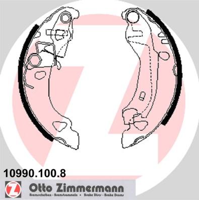 Zimmermann 10990.100.8 - Комплект тормозных колодок, барабанные avtokuzovplus.com.ua