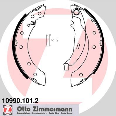 Zimmermann 10990.101.2 - Комплект гальм, барабанний механізм autocars.com.ua