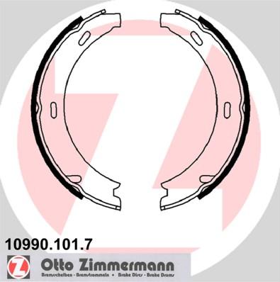 Zimmermann 10990.101.7 - Комплект гальм, ручник, парковка autocars.com.ua