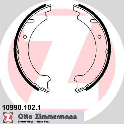 Zimmermann 10990.102.1 - Комплект тормозов, ручник, парковка autodnr.net