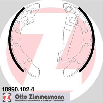 Zimmermann 10990.102.4 - Комплект тормозных колодок, барабанные autodnr.net