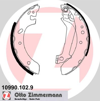 Zimmermann 10990.102.9 - Комплект гальм, барабанний механізм autocars.com.ua