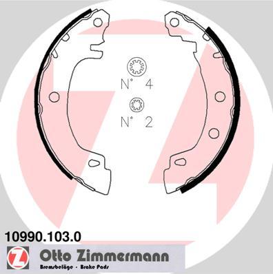 Zimmermann 10990.103.0 - Комплект гальм, барабанний механізм autocars.com.ua
