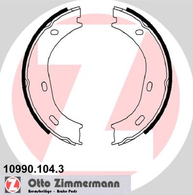 Zimmermann 10990.104.3 - Комплект гальм, ручник, парковка autocars.com.ua