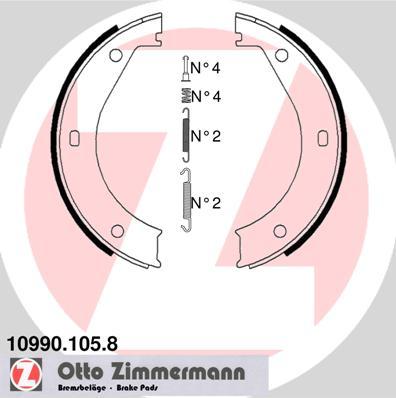 Zimmermann 10990.105.8 - Комплект тормозов, ручник, парковка autodnr.net