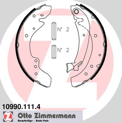 Zimmermann 10990.111.4 - Комплект гальм, барабанний механізм autocars.com.ua