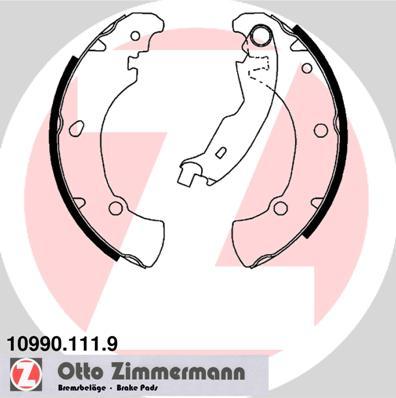 Zimmermann 10990.111.9 - Комплект гальм, барабанний механізм autocars.com.ua