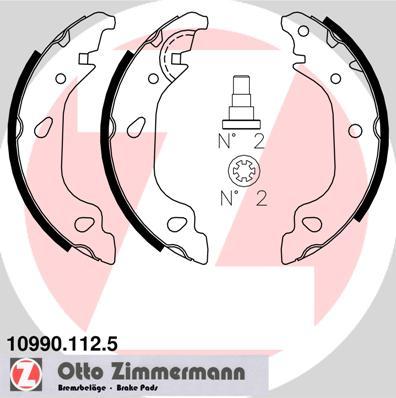 Zimmermann 10990.112.5 - Комплект гальм, барабанний механізм autocars.com.ua