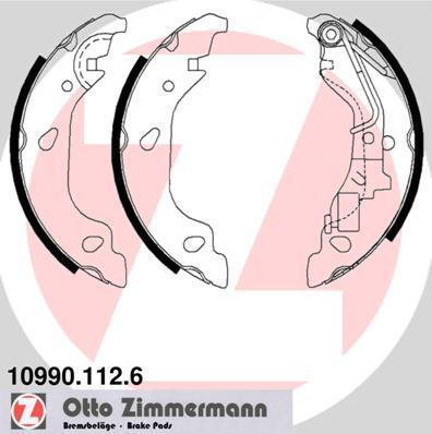 Zimmermann 10990.112.6 - Комплект тормозных колодок, барабанные autodnr.net