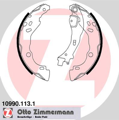 Zimmermann 10990.113.1 - Комплект тормозных колодок, барабанные autodnr.net