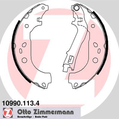 Zimmermann 10990.113.4 - Комплект тормозных колодок, барабанные avtokuzovplus.com.ua