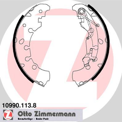 Zimmermann 10990.113.8 - Комплект гальм, барабанний механізм autocars.com.ua