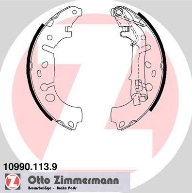 Zimmermann 10990.113.9 - Комплект тормозных колодок, барабанные avtokuzovplus.com.ua