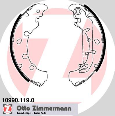 Zimmermann 10990.119.0 - Комплект тормозных колодок, барабанные avtokuzovplus.com.ua