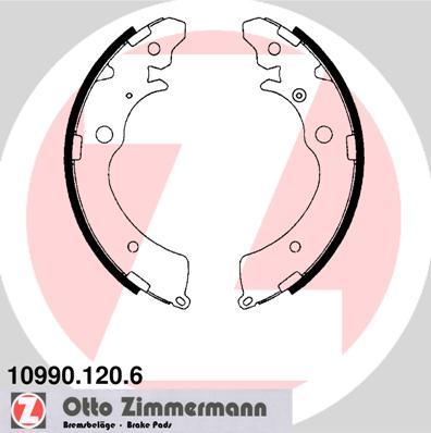 Zimmermann 10990.120.6 - Комплект тормозных колодок, барабанные avtokuzovplus.com.ua