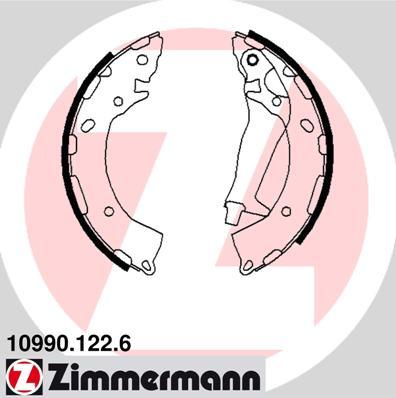 Zimmermann 10990.122.6 - Комплект тормозных колодок, барабанные avtokuzovplus.com.ua