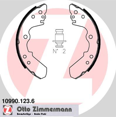 Zimmermann 10990.123.6 - Комплект гальм, барабанний механізм autocars.com.ua