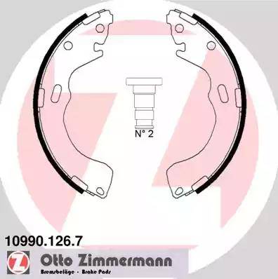 Zimmermann 10990.126.7 - Комплект тормозных колодок, барабанные avtokuzovplus.com.ua