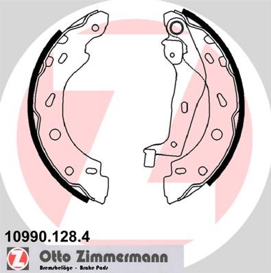 Zimmermann 10990.128.4 - Комплект тормозных колодок, барабанные avtokuzovplus.com.ua