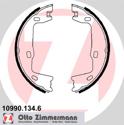 Zimmermann 10990.134.6 - Комплект гальм, ручник, парковка autocars.com.ua
