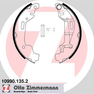 Zimmermann 10990.135.2 - Комплект гальм, барабанний механізм autocars.com.ua