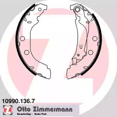 Zimmermann 10990.136.7 - Комплект тормозных колодок, барабанные autodnr.net