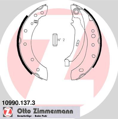Zimmermann 10990.137.3 - Комплект гальм, ручник, парковка autocars.com.ua