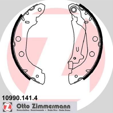 Zimmermann 10990.141.4 - Комплект гальм, барабанний механізм autocars.com.ua