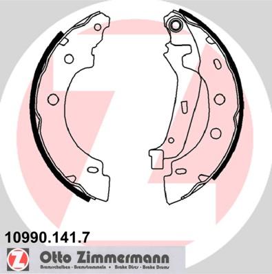 Zimmermann 10990.141.7 - Комплект гальм, барабанний механізм autocars.com.ua