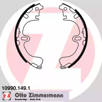Zimmermann 10990.149.1 - Комплект тормозных колодок, барабанные avtokuzovplus.com.ua