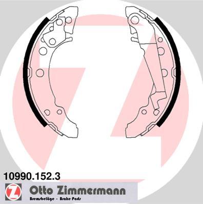 Zimmermann 10990.152.3 - Комплект тормозных колодок, барабанные avtokuzovplus.com.ua