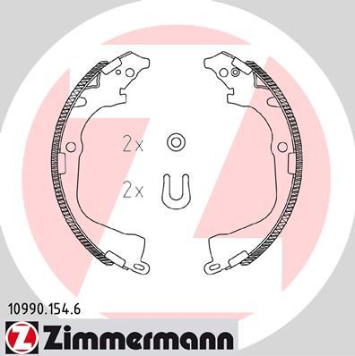 Zimmermann 10990.154.6 - Комплект гальм, барабанний механізм autocars.com.ua