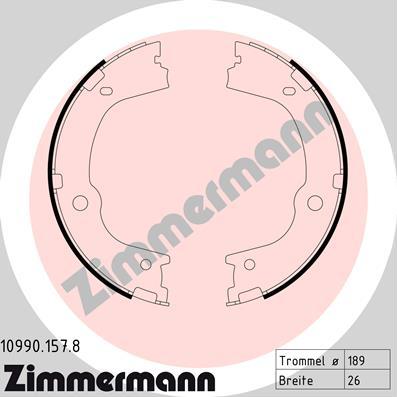 Zimmermann 10990.157.8 - Комплект тормозов, ручник, парковка avtokuzovplus.com.ua