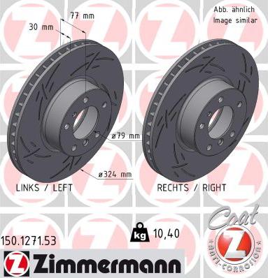 Zimmermann 150.1271.53 - Тормозной диск avtokuzovplus.com.ua