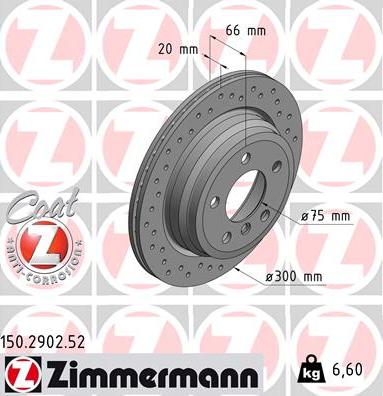 Zimmermann 150.2902.52 - Тормозной диск avtokuzovplus.com.ua