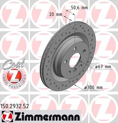 Zimmermann 150.2932.52 - Тормозной диск avtokuzovplus.com.ua