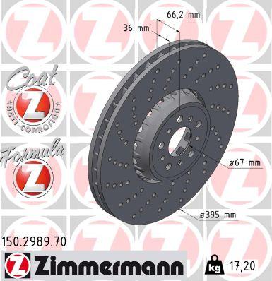 Zimmermann 150.2989.70 - Гальмівний диск autocars.com.ua